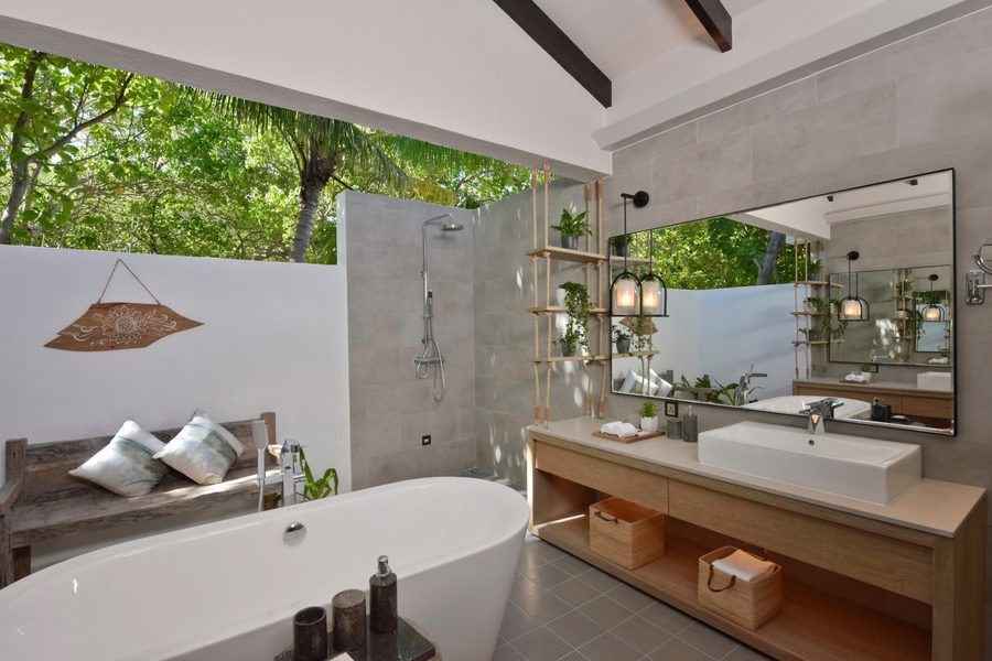 Grand Park Maldives — open-air bathroom